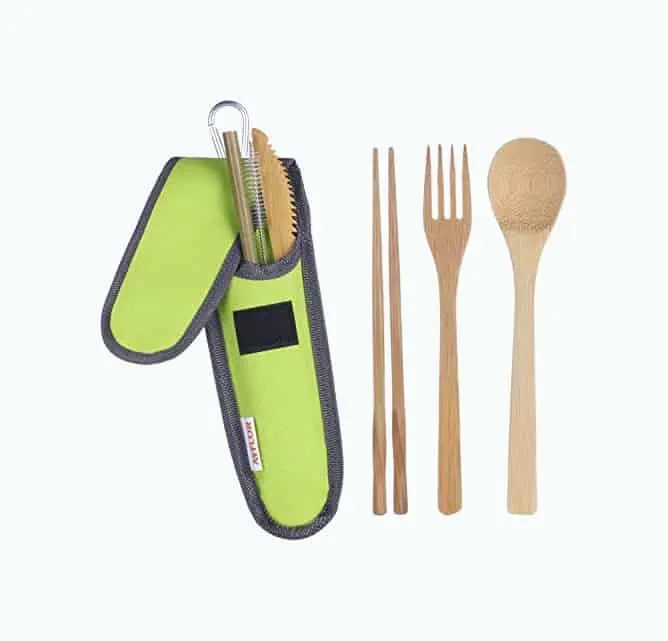 Product Image of the Sustainable Bamboo Travel Utensil Set