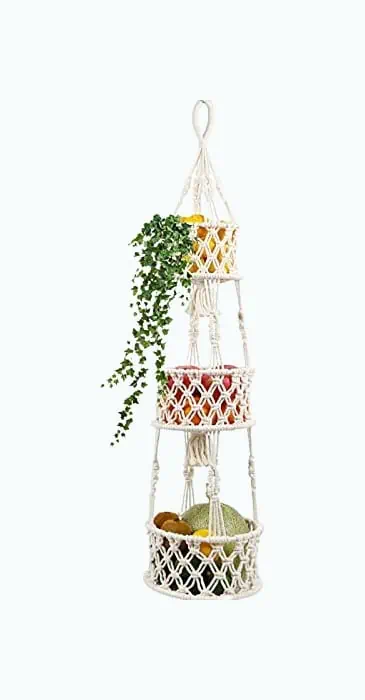 Product Image of the Three Tier Hanging Fruit Basket for Kitchen