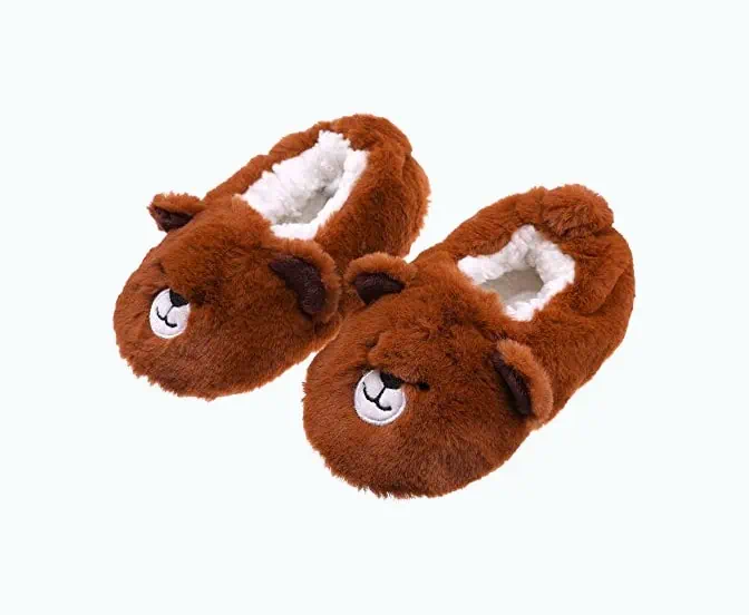 Product Image of the Toddler Teddy Bear Slippers