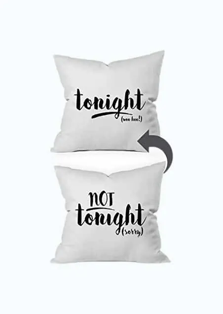 Product Image of the Tonight/Not Tonight, Front Side/Back Side, Throw Pillow Cover 