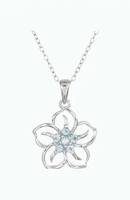 Product Image of the Topaz Flower Necklace