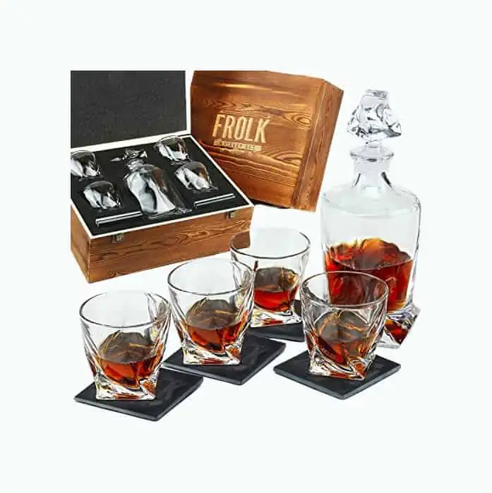 Product Image of the Twisted Whiskey Decanter Set