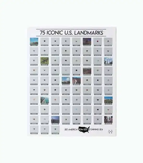 Product Image of the US Landmarks Scratch Off Poster