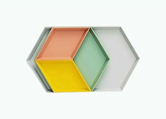 Product Image of the Unbreakable Geometric Vanity Tray