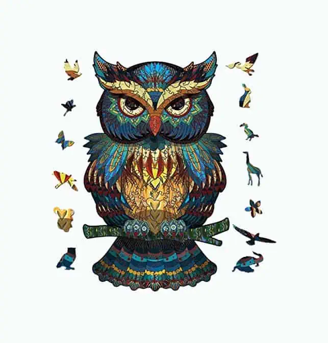 Product Image of the Unique Wooden Owl Jigsaw Puzzle