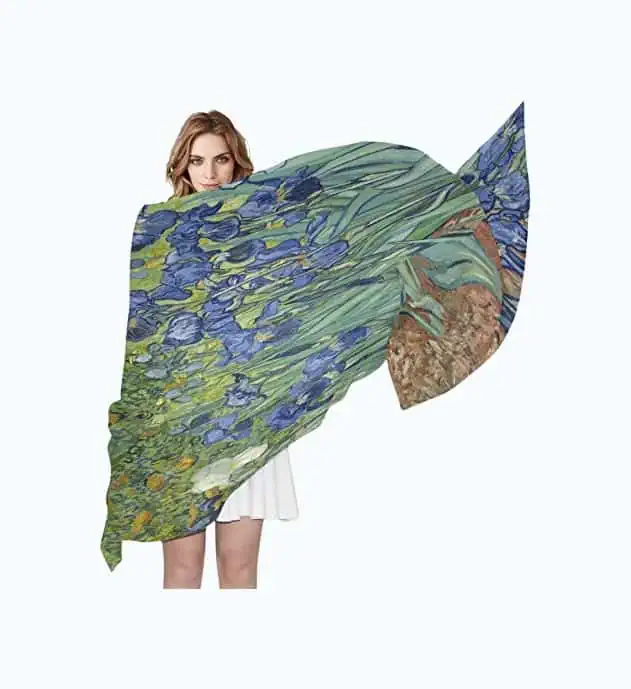 Product Image of the Van Gogh Flower Scarf
