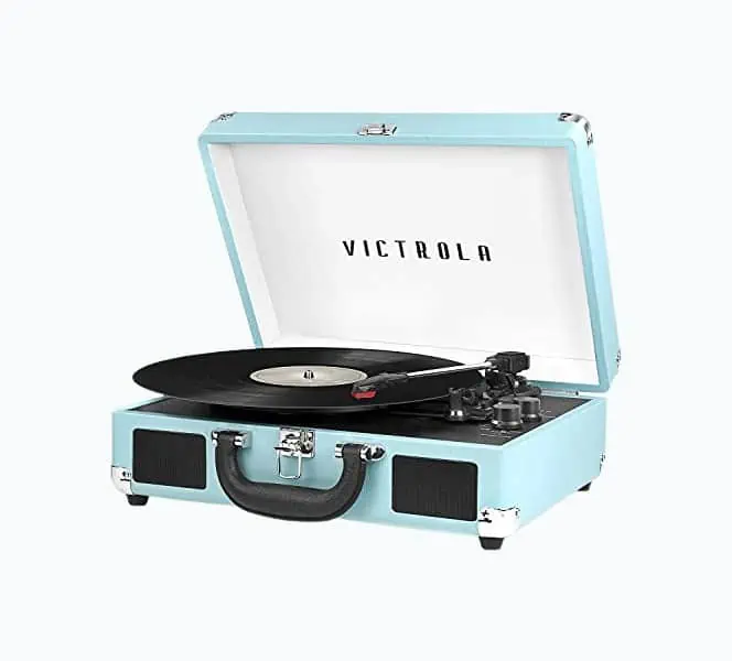 Product Image of the Victrola Vintage 3-Speed Bluetooth Portable Suitcase Record Player with Built-in Speakers