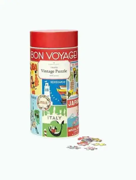 Product Image of the Vintage Travel Poster Puzzle
