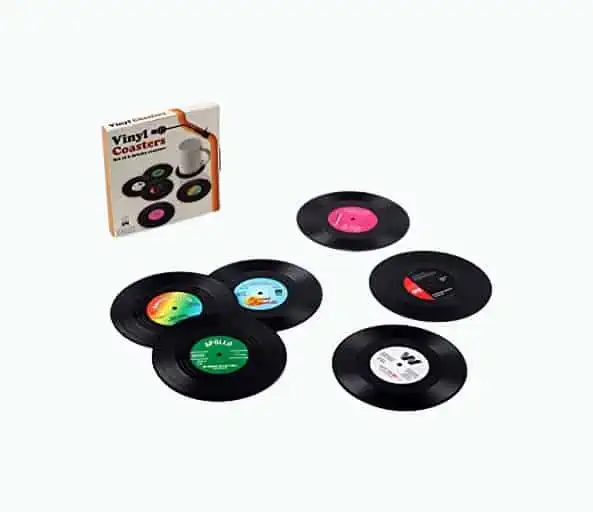 Product Image of the Vinyl Record Coasters Set