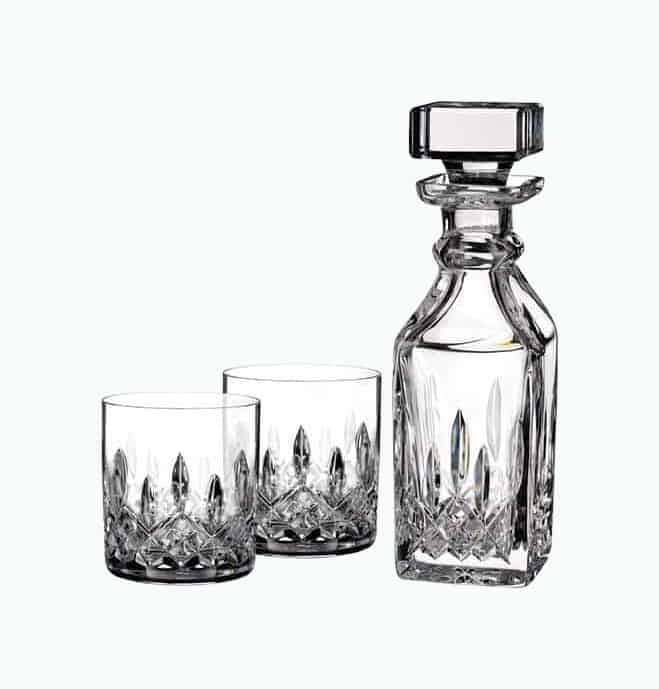 Product Image of the Waterford Lead Crystal Decanter & Tumbler Glasses