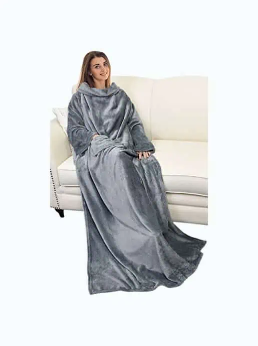 Product Image of the Wearable Blanket with Sleeves and Pocket
