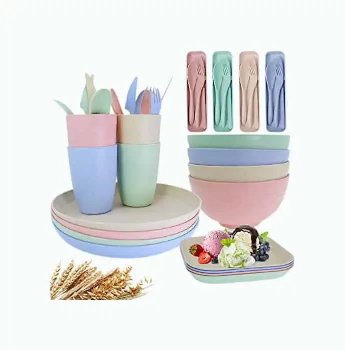 Product Image of the Wheat Straw Dinnerware Set