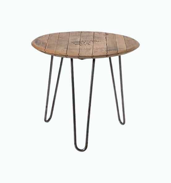 Product Image of the Whiskey Barrel Side Table