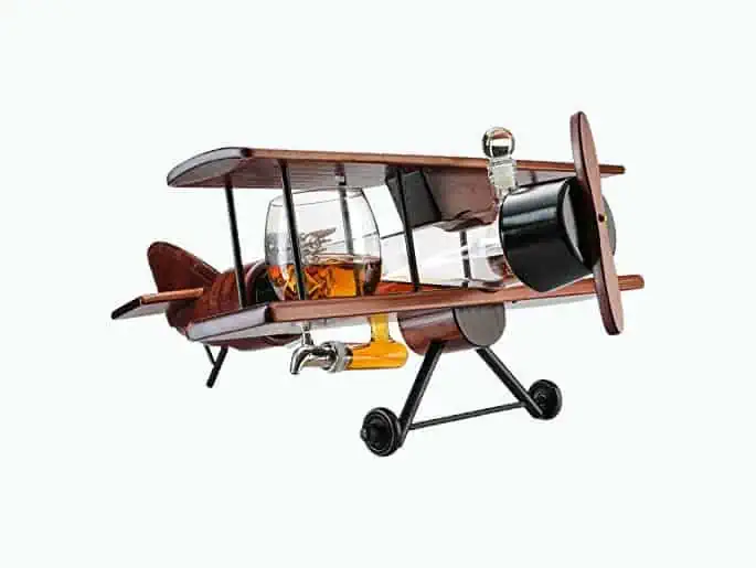 Product Image of the Whiskey Decanter Airplane Set