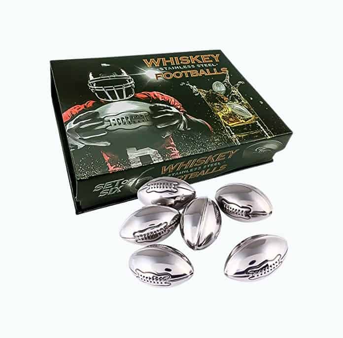 Product Image of the Whisky Stones Stainless Steel Footballs - Set of 6