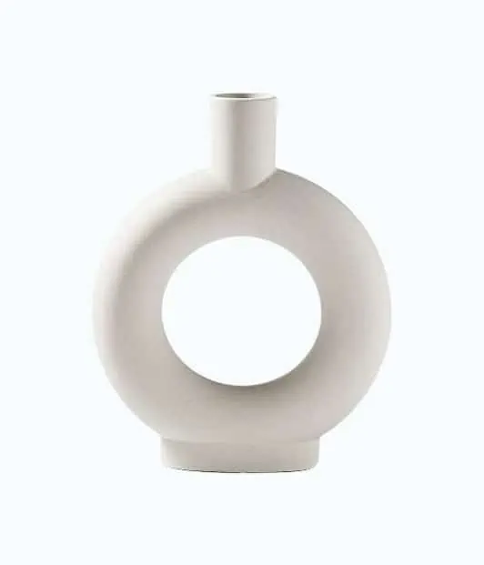 Product Image of the White Ceramic Vases Nordic Minimalism Style Decoration