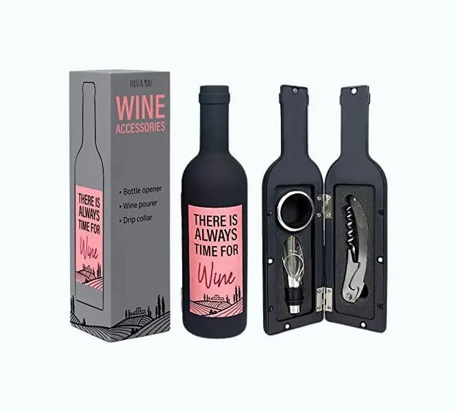 Product Image of the Wine Bottle Accessories Gift Set