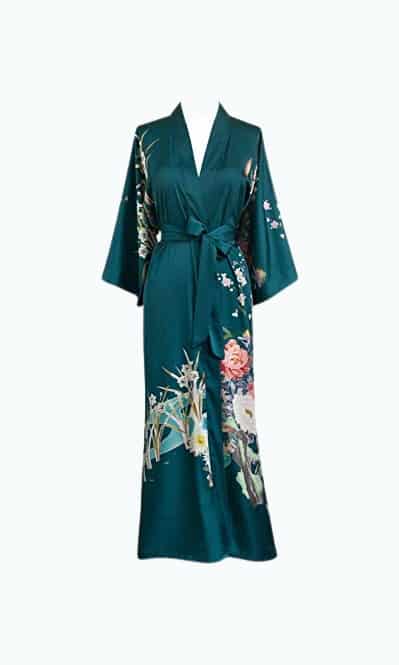 Product Image of the Women's Charmeuse Kimono Robe