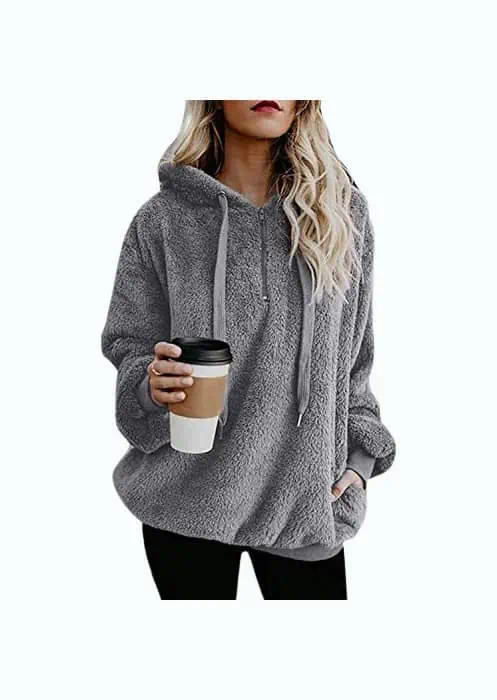 Product Image of the Womens Oversized Sherpa Pullover