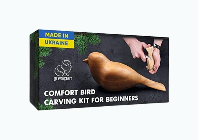 Product Image of the Wood Carving Kit Comfort Bird DIY