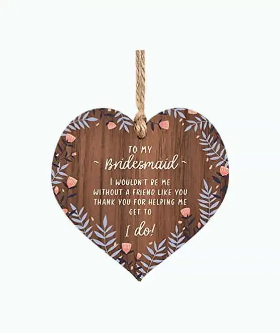 Product Image of the Wooden Bridesmaid Keepsake