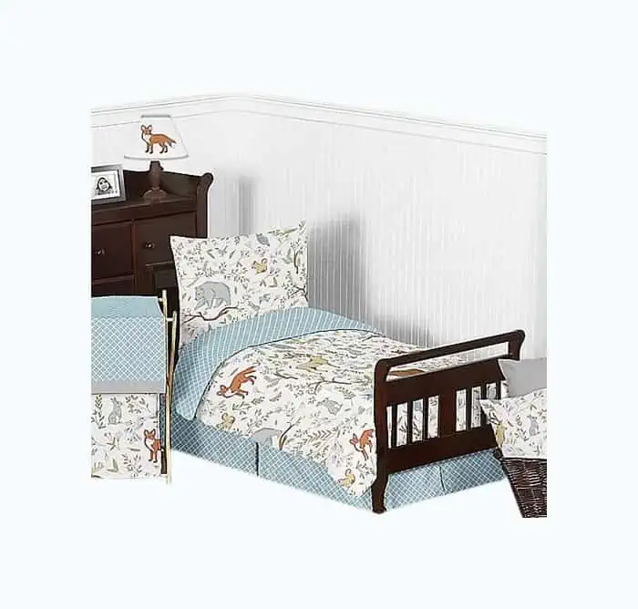 Product Image of the Woodland Toddler Bedding Set