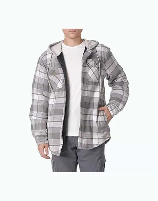 Product Image of the Wrangler Flannel Shirt Jacket with Hood