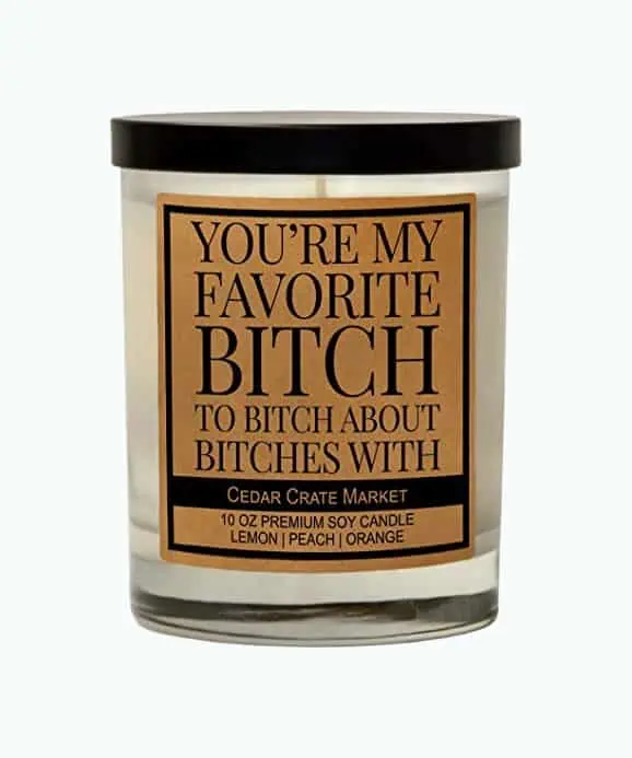 Product Image of the You're My Favorite Bitch- Funny Scented Candle